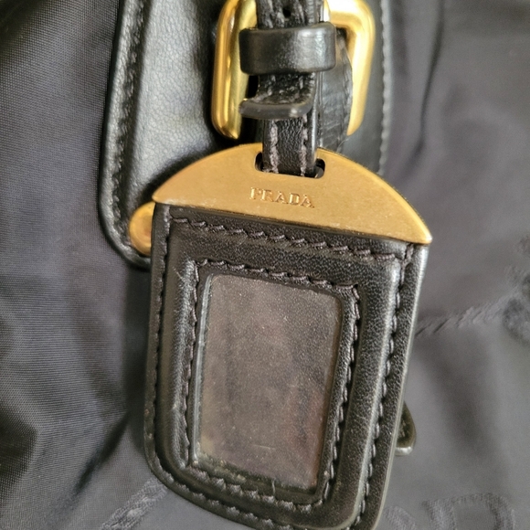 Prada Tessuto Nylon Jacquard Logo Tote Black - Picture 8 of 16